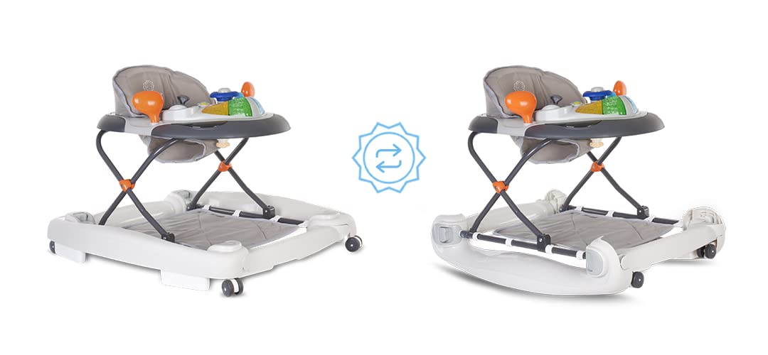 Baby walker with buttons, lights, and sounds for 6-12 months Sun Baby (Grey) Toddler walker, rocker seat, baby cradle, baby bouncer, baby swing.