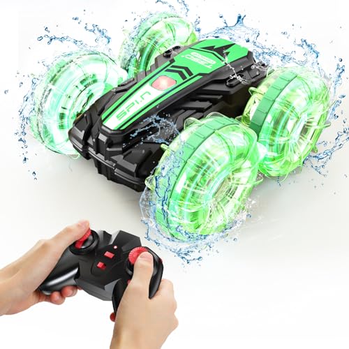 Korffe Amphibious Remote Control Car, Christmas Birthday Gifts for Boys 8-18 Years Indoor & Outdoor Games for Kids RC Car Pool Beach Toy