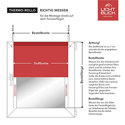 Light-filtering roller blind without drilling, clamp fixing, blackout blind, heat protection, privacy screen, wall mounting, ceiling mounting, blind for windows and doors Blue, W95 x H150 cm.