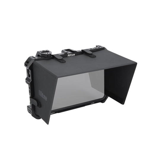 Nitze cage for Atomos Shogun Connect/Shogun/Shogun Ultra, monitor cage with mounting plate and sunshade - JT-A03C.