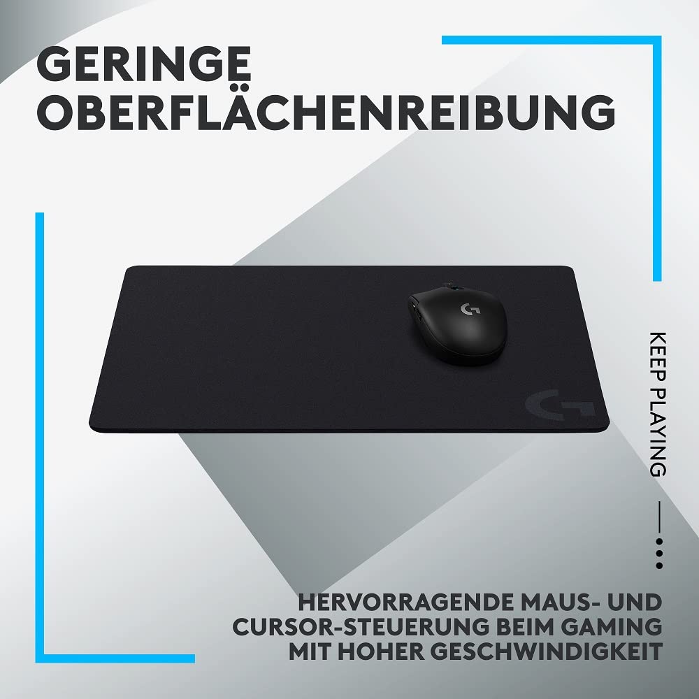 Logitech G G440 Hard Gaming Mouse Pad, optimized for gaming sensors, low surface friction, non-slip mouse mat, Mac and PC gaming accessory, 340 x 280 x 3 mm.