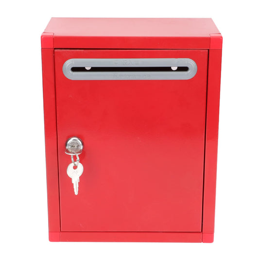 GANAZONO Stainless Steel Love Box. Office Mailboxes Complaint Box. Charity Box. Ballot Box Collection Box Mailbox with Lock Love Box Donation Box Ballot Box Stainless Steel red
