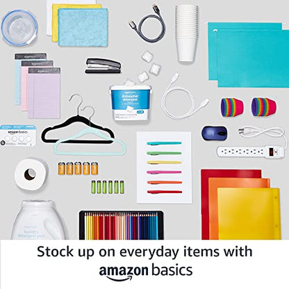 Amazon Basics 5-Shelf Storage Unit, Medium on 4-inch casters with adjustable shelves and leveling feet, max. 1,500 lbs, Chrome, 14 x 30 x 65 inches (D x W x H)