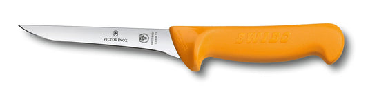 Victorinox Swibo Kitchen/Boning Knife. Narrow, extra sharp blade. Signal color, safety handle. Dishwasher safe.