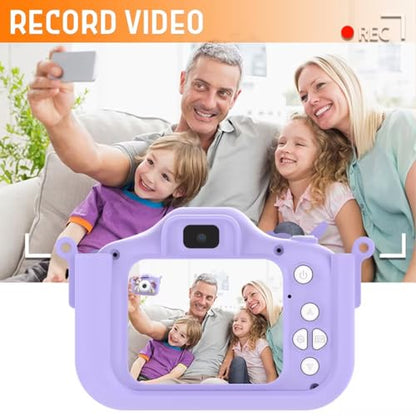 Kids camera with video function, girls' gifts/horse toy camera/1080p HD pixels + 32GB card, gifts for 3 4 5 6 7 8 year old boys and girls, kids for birthday gift Christmas
