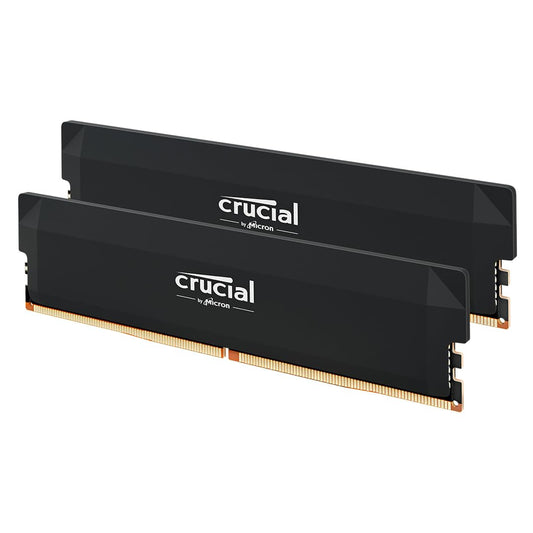 Crucial Pro DDR5 RAM 32GB Kit (2x16GB) 6000MHz CL36, Overclocking Gaming, Intel XMP 3.0 / AMD Expo, PC Computer Memory, Black - CP2K16G60C36U5B