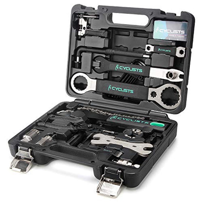 Cyclists 23 Piece Bike Repair Kit, Portable Bike Tool Box Bike Tool Set for Bike Tire Chain Assembly Repairs Bike Tool Set with Carrying Case