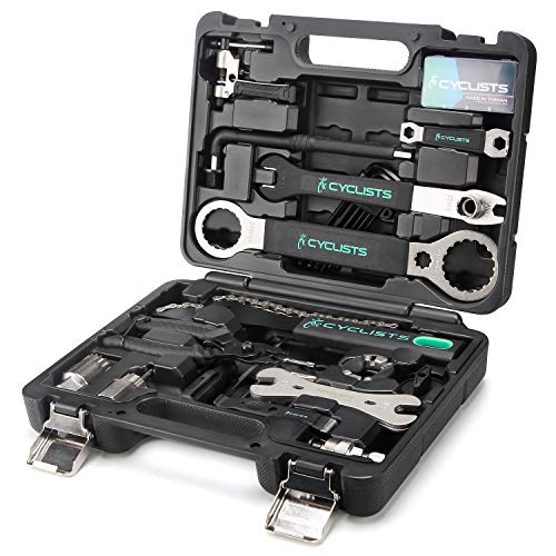 Cyclists 23 Piece Bike Repair Kit, Portable Bike Tool Box Bike Tool Set for Bike Tire Chain Assembly Repairs Bike Tool Set with Carrying Case