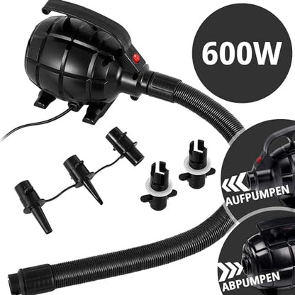 VENDOMNIA Airtrack Mat, inflatable gymnastics mat in 10/20cm height, available in 1/2/3/4/5/6/7/8m length, with electric pump & bag. Perfect for tumbling, training, fitness, sports, and yoga.