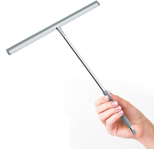 Libaro XXL Shower Squeegee Farini - Window Squeegee - Water Squeegee - Shower Wiper - made of stainless steel and silicone - including matching silicone hooks