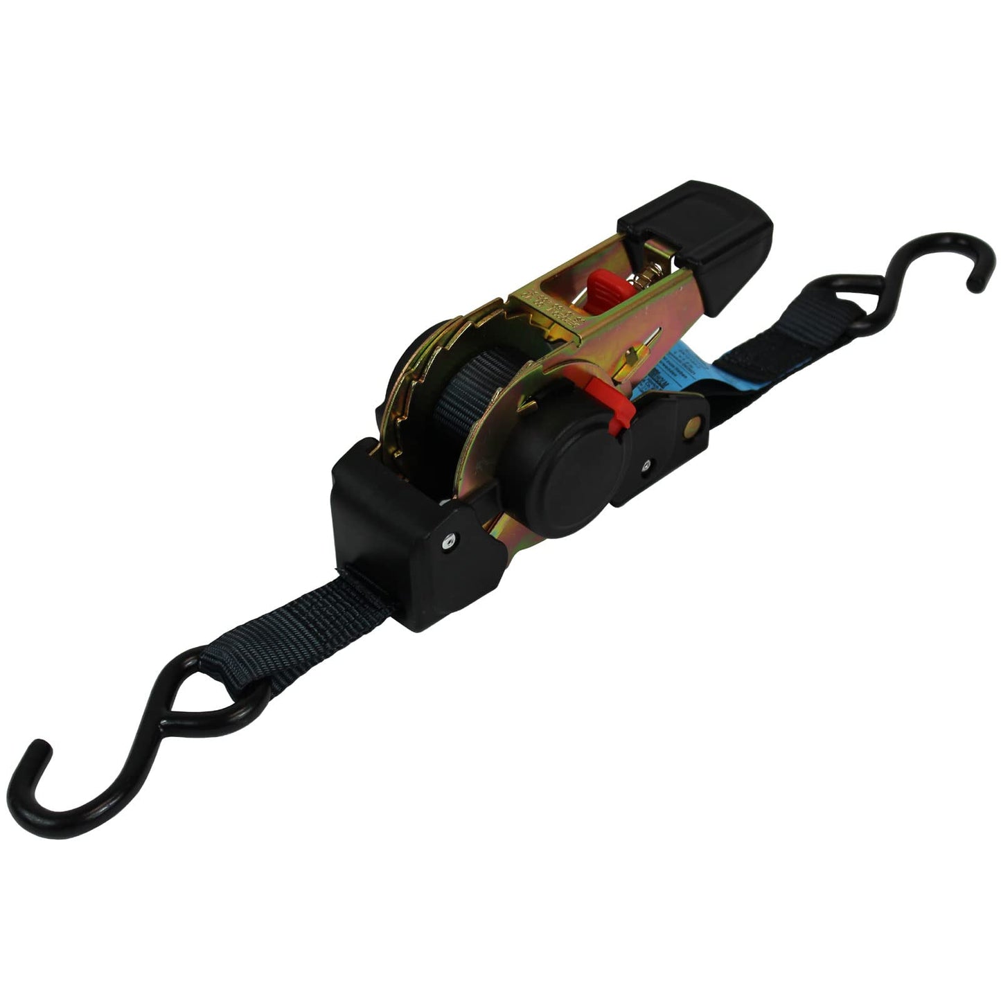 Automatic ratchet strap tie-down straps 25mm 320/640 daN self-retracting with S-hooks (1.8 meters)