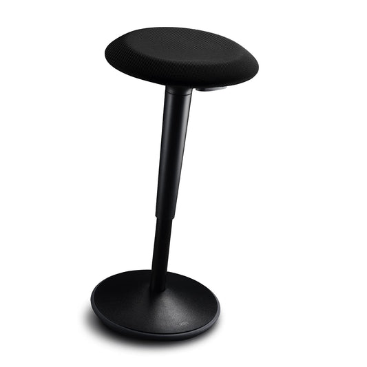 Sedus se:fit, ergonomic stool, standing stool, standing seat, standing aid, black, plastic, rubber foot, height adjustable from 53-80 cm