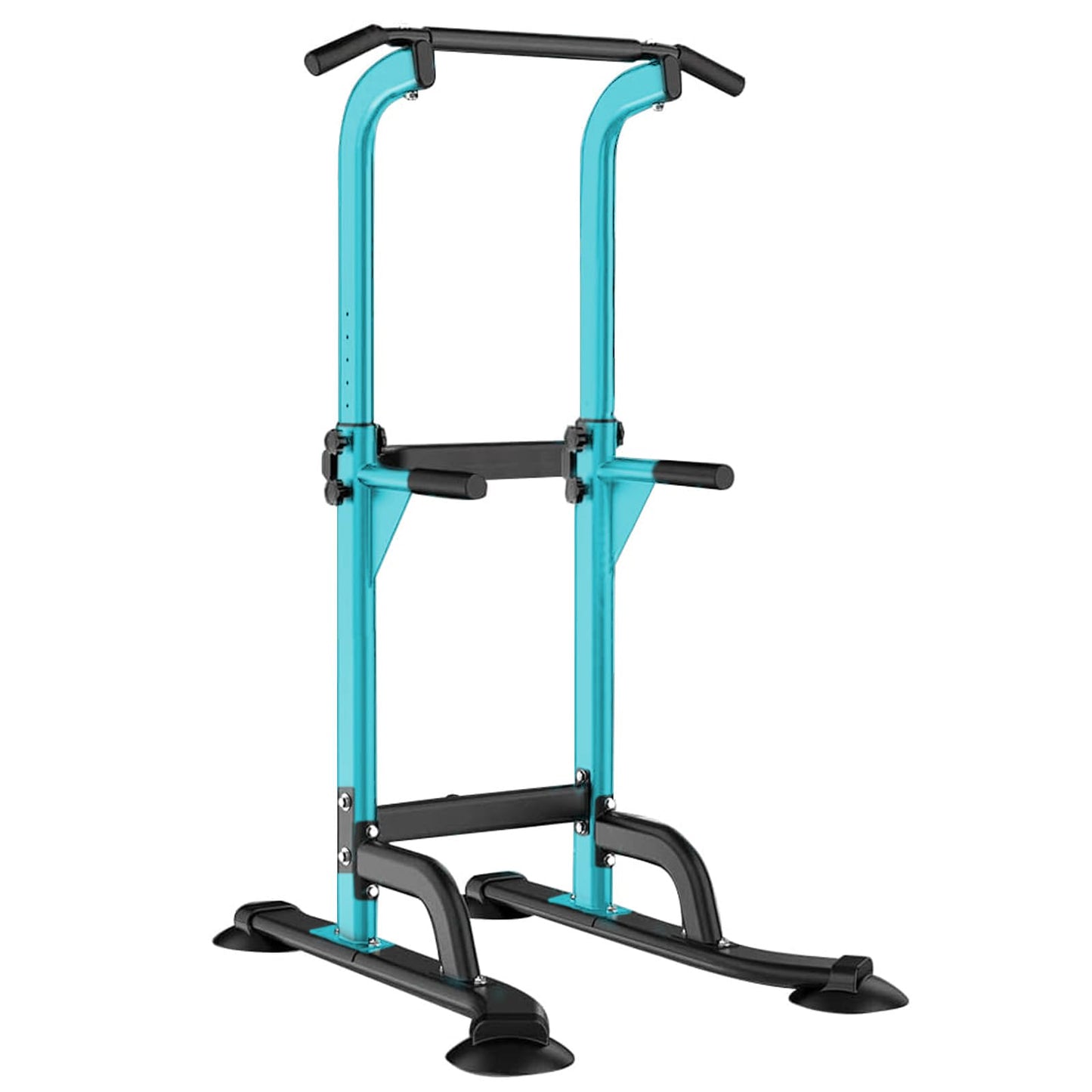 SogesHome Pull Up Bar Power Tower Exercise Equipment for Home Gym Dip Station Adjustable Height Fitness Strength Training Dip Stations (Blue)