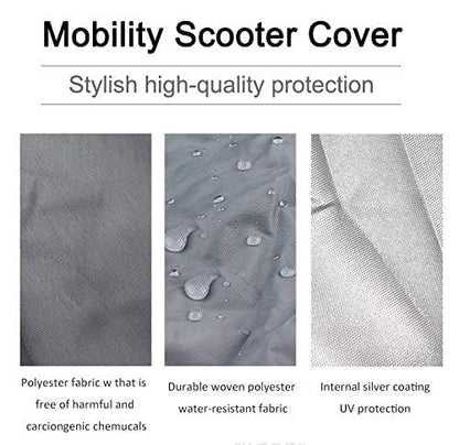 TOTMOX Mobility Scooter Cover - Protection from rain and sun for most disabled scooters (120x60x90cm)