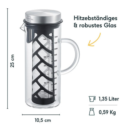SILBERTHAL manual coffee grinder and Cold Brew Coffee Maker - pleasure set for coffee lovers in the summer.