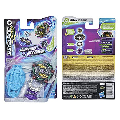 Hasbro Beyblade Burst Surge Speedstorm Curse Satomb S6 Top Starter Pack – Defense Type Battle Top with Launcher, Toy for Kids