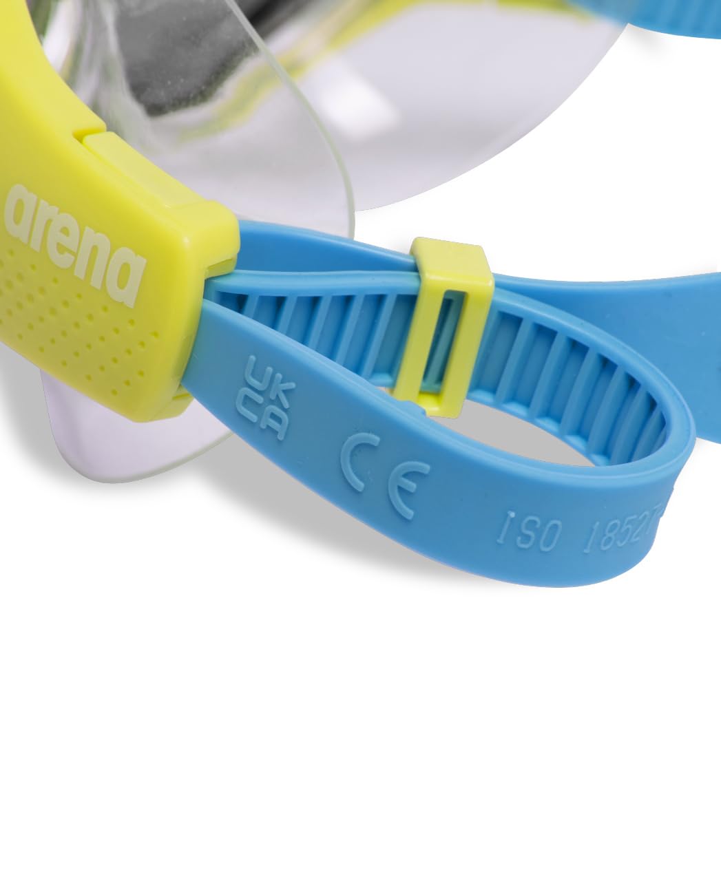 ARENA Kids Swimming Goggles "The One Mirror" for ages 6-12, large fit, polycarbonate lens, silver/soft green/blue, Cosmo