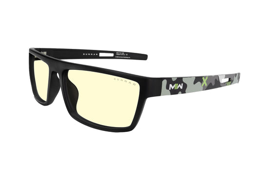 Gunnar Gaming and Computer Glasses | Model: Call of Duty Tactical Edition, Lens Color: Amber (Blocks 65% Blue Light & 100% UV Light) | Anti-Blue Light Glasses | Patented Lens