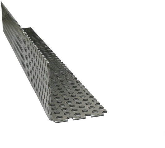 Aluminum profile with L-perforated sheet, 2000mm aluminum corner, exterior decor 150x150 mm leg inside dimension made of aluminum perforated sheet Rv 5-8 natural, 1.5mm thick L profile RV 5/8, Aluminum L profile