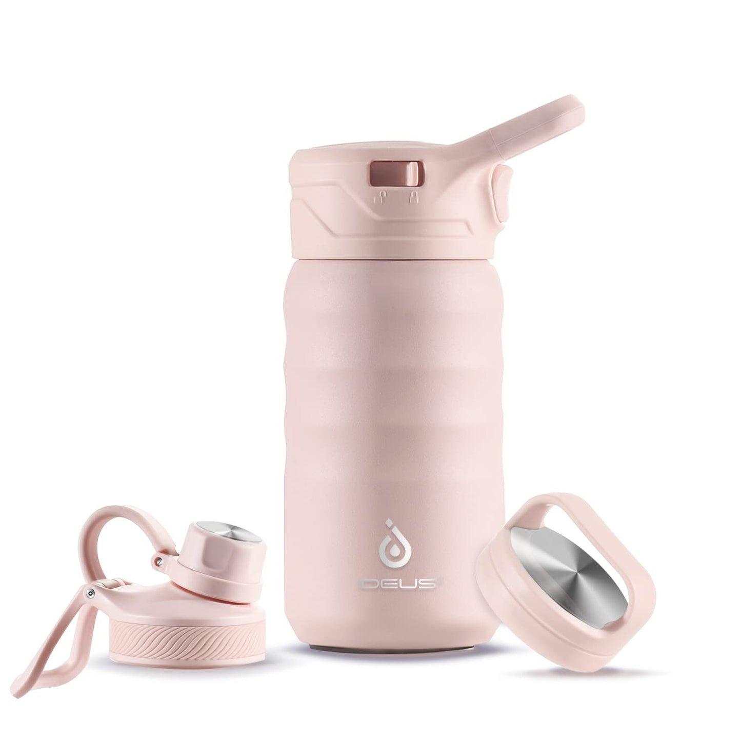 IDEUS Kids Water Bottle, 360ml, Stainless Steel, Insulated Water Bottle for Kids, Toddler Cup with Straws, Leak-proof, Vacuum Double-Wall Bottle, Kids Water Bottles for School