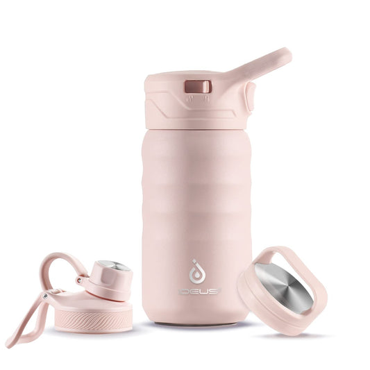 IDEUS Kids Water Bottle, 360ml, Stainless Steel, Insulated Water Bottle for Kids, Toddler Cup with Straws, Leak-proof, Vacuum Double-Wall Bottle, Kids Water Bottles for School
