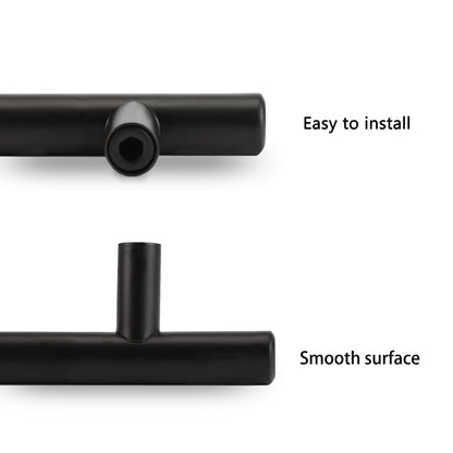20 pieces of handles for kitchen cabinets Kitchen handles Black 160mm hole spacing Handles Black Furniture handles Cabinet handles Stainless steel Kitchen door handles Kitchen