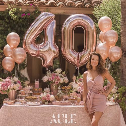 AULE balloon number rosegold