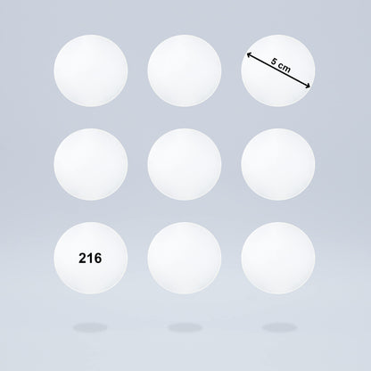 KROPP Self-Adhesive Diffuser Films for LED Lamps, 5 cm Circle Cut, Milk Glass Film for a beautiful appearance and light diffusion, Filter set with 9 pieces