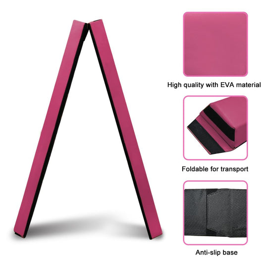 HomeSun Floating Beam 240cm Foldable Balance Beam Gymnastics Balance Beam Exercise Fitness Training Gymnastics for Home (Pink, 240cm)