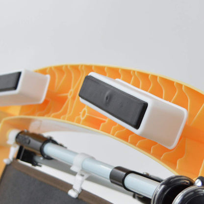 Daliya® BEBISTEP 4in1 play and walk learning car - baby walker with rocking function Walking aid Baby swing with music & game center & dining table (Yellow-turquoise)