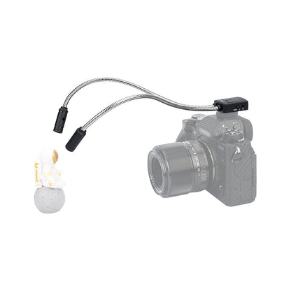 JJC Macro Arm Light, 5600K Flexible Macro LED Lamp for Nikon Canon Sony DSLR Camera, 5 Level Adjustable Lighting Brightness Hot Shoe Mount Flash Fits Shooting Insects/Plants/Jewelry and more.