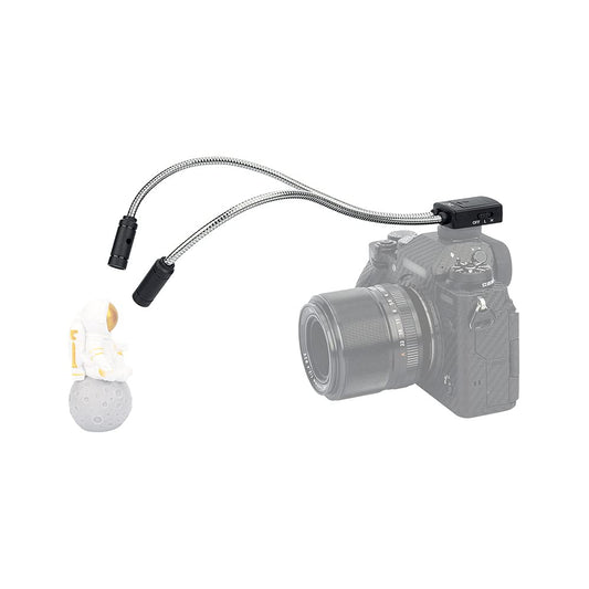 JJC Macro Arm Light, 5600K Flexible Macro LED Lamp for Nikon Canon Sony DSLR Camera, 5 Level Adjustable Lighting Brightness Hot Shoe Mount Flash Fits Shooting Insects/Plants/Jewelry and more.