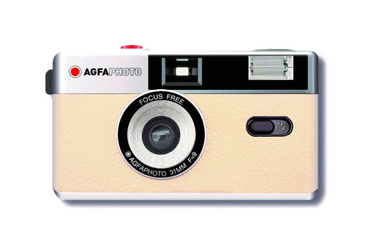 AgfaPhoto 35mm analog photo camera complete set: color film + battery + development for color photos (by mail)