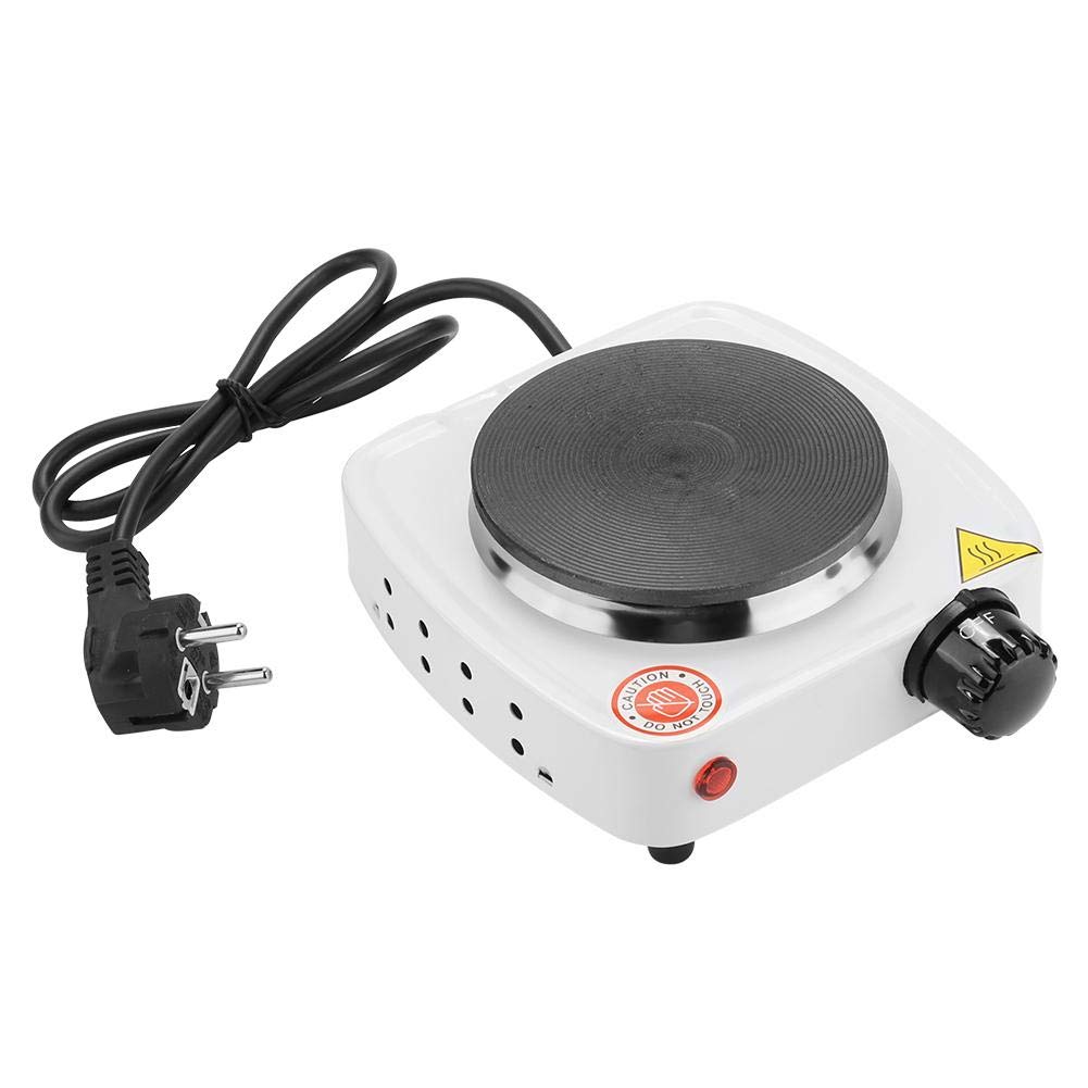 500 Watt Portable Electric Countertop Stove, Portable 500W Burner for Electric Stove Cooktop Plate Stove for Tea Coffee Kitchen Single Heating Plate Burner (EU plug)