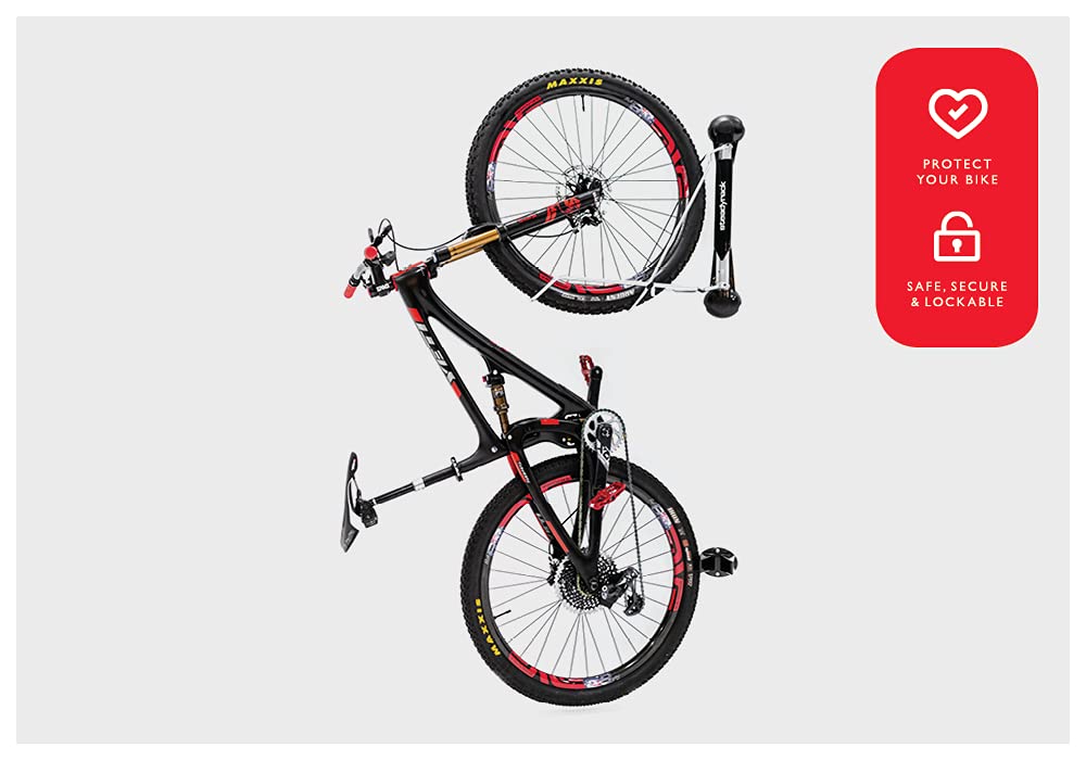 Steadyrack bike wall mount - Mountain Bike Rack - Vertical bike wall mount for storage solution in your home, garage, or bike park.