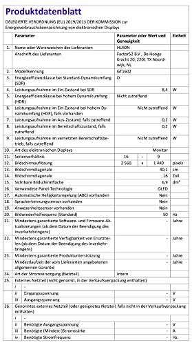 HUION Kamvas Pro 16 2.5K graphics tablet with display, 2.5K resolution, 145% SRGB color gamut, and 1:1200 contrast ratio, ideal for painting, online work - 15.8 inches.