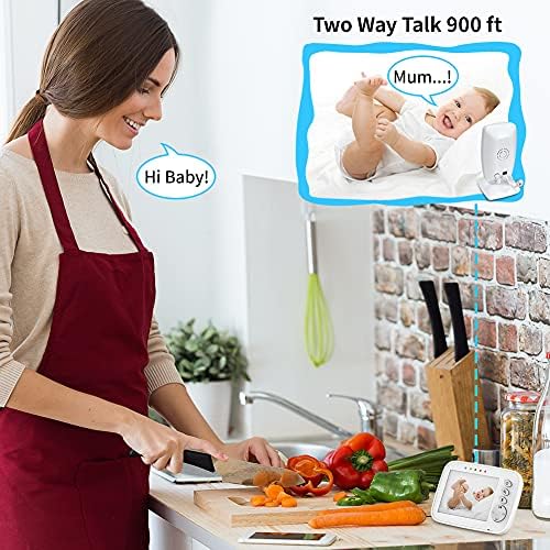 NWOUIIAY Baby Phone 3.2-inch Baby Monitor 2.4 GHz Baby Camera with LCD Night Vision Camera HD Digital Video & Two-way Intercom Function