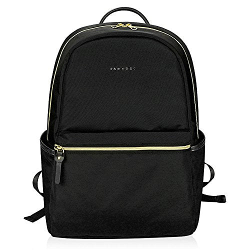 KROSER Laptop Backpack 15.6 Inch School Backpack Travel Daypack Waterproof Nylon Laptop Bag with USB Charging Port for College/Travel/Women/Men-Black (MULTIPLE WAYS)