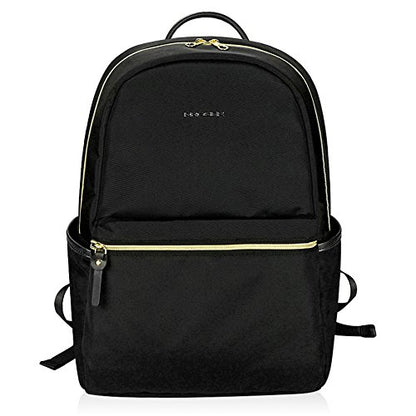 KROSER Laptop Backpack 15.6 Inch School Backpack Travel Daypack Waterproof Nylon Laptop Bag with USB Charging Port for College/Travel/Women/Men-Black (MULTIPLE WAYS)