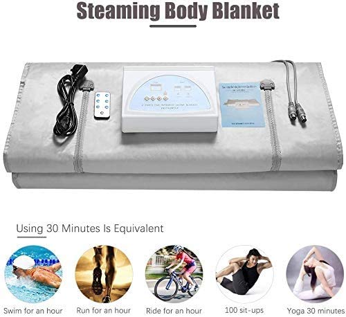InLoveArts Oxford Infrared Sauna Blanket with Zipper Far Infrared (FIR) Steam Blanket for Home Sauna with Remote Control Professional Detox Therapy Home Spa Beauty Device 650W