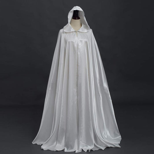 GRACEART Women's Hooded Cape Medieval Cloak Long Halloween Costume for Wedding Bride Evening Dress Bridal Gown