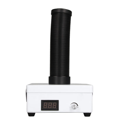 Solder fume extractor for DIYers & phone repairs – Desktop smoke absorber with EU plug, professional model, waterless, noiseless, compact design, 100-240 V.