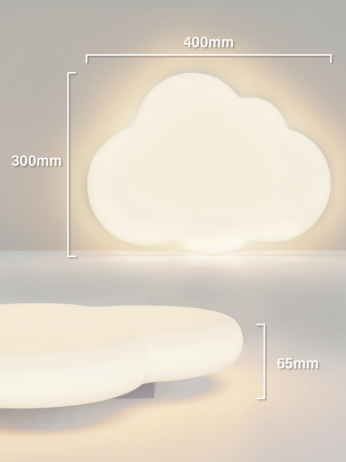 FANLG Ceiling Light Kids Room 40cm, dimmable LED Ceiling Lamp with Remote Control With night light function Cloud Ceiling Light for Bedroom, Living Room, Kids Room