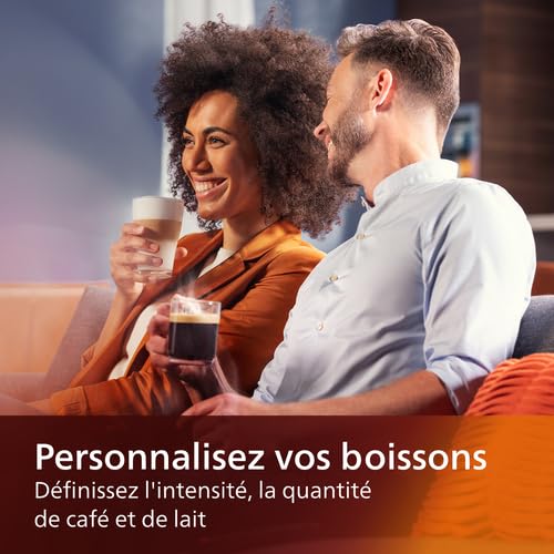 Philips Series 5400 Coffee Machine - LatteGo Milk System, 12 Coffee Specialties, Intuitive Display, 4 User Profiles, Black (EP5441/50)