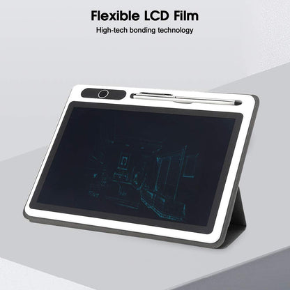 10-inch LCD tablet hand-painting tool for electronic notebooks. Guaranteed high quality. High-tech laminating technology for daily use. Black color with leather case.