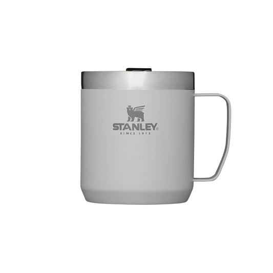 Stanley Classic Legendary Camp Mug Thermos 12 oz - Keeps hot for 1.5 hours - Cold for 3 hours - BPA free - Dishwasher safe - Stainless steel travel coffee mug - Ash