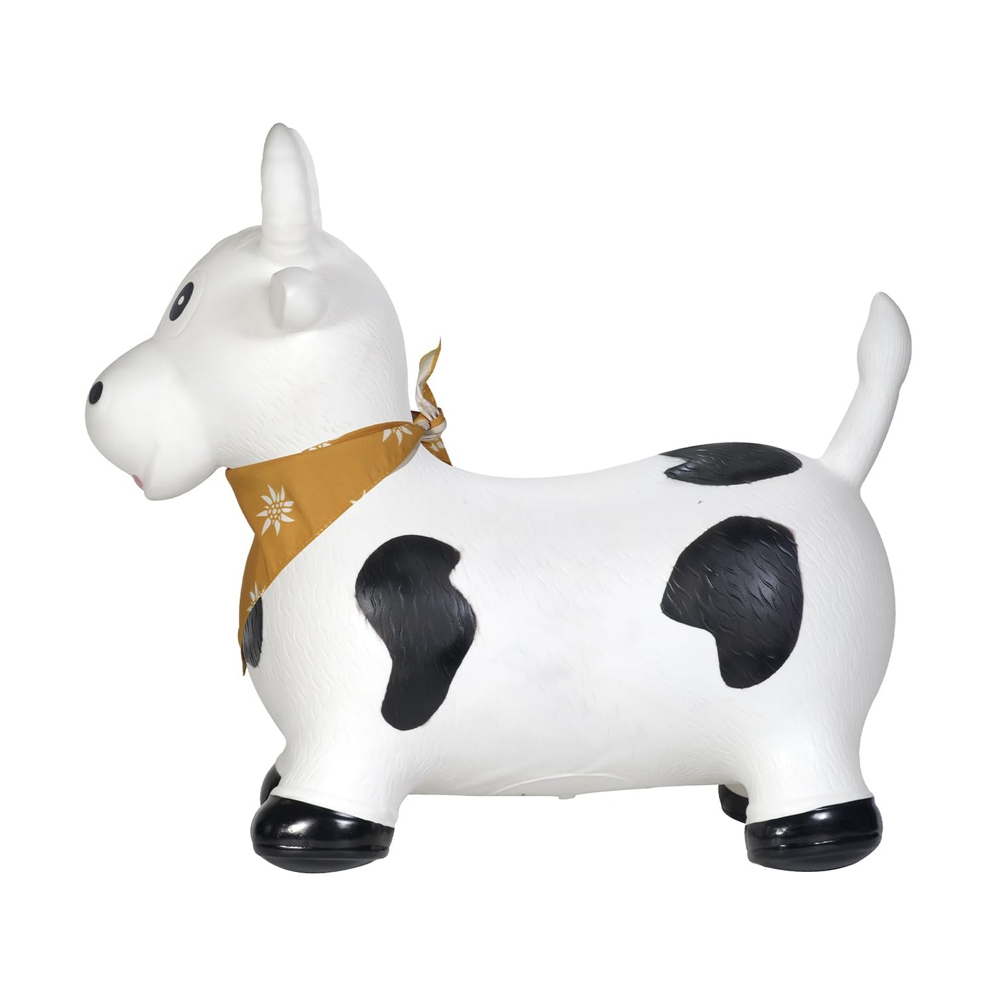 Childhood Hopping Animal for Kids, subtle and modern colors, lovely details and high quality, includes air pump, Cow.