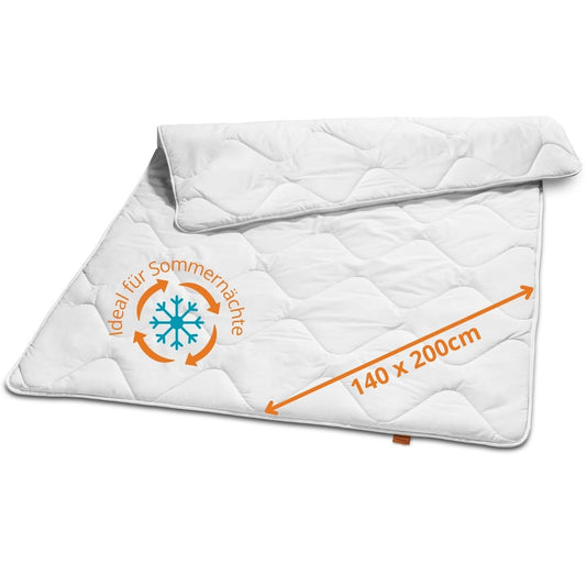 sleepling Ultra light summer blanket 140x200 cm, light summer duvet, thin summer duvet made of 100% microfiber, Ökotex 100, washable at 60 degrees