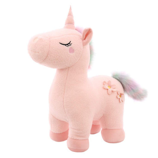 RAILONCH Plush Rainbow Unicorn, Stuffed Animal Plush Toy Cuddly Teen Heart Doll Gift