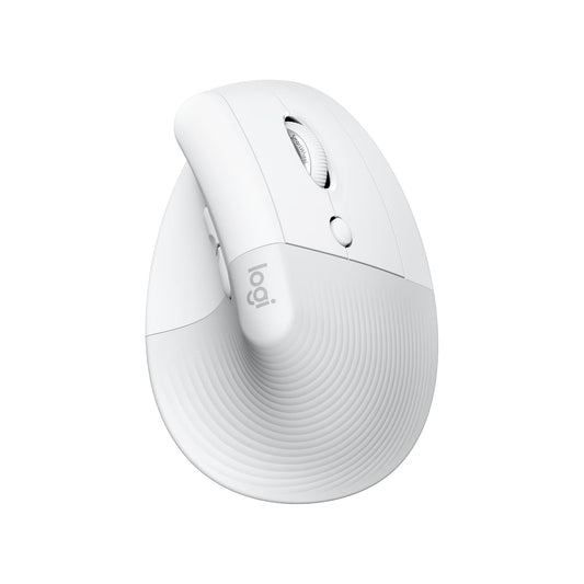 Logitech MX Vertical for Mac, Wireless Ergonomic Mouse, Bluetooth, Quiet Clicks, Silent Smartwheel, 4 Customizable Buttons, Compatible with macOS/iPadOS/MacBook/iMac/iPad - White